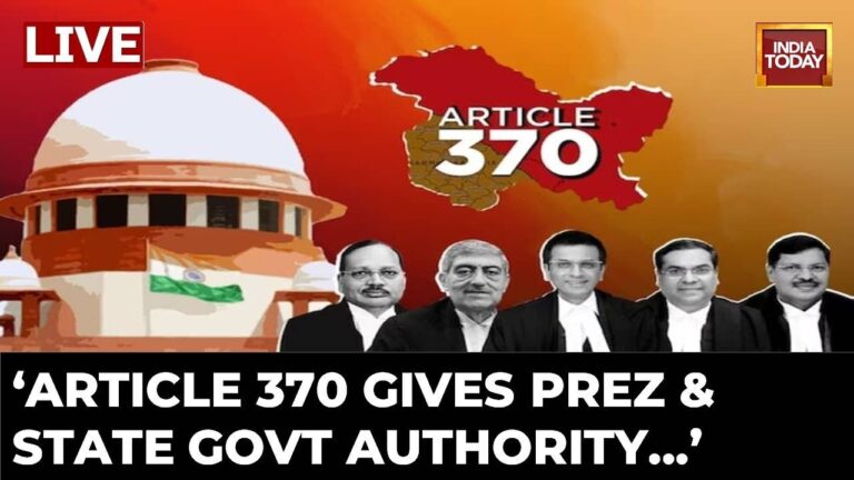 Supreme Court LIVE: Heated Argument In SC Hearing Of Article 370 Abrogation | DY Chandrachud LIVE