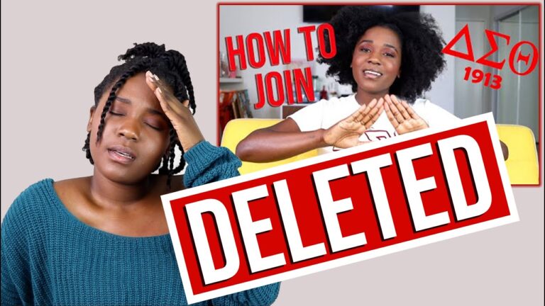 My “How to Join Delta Sigma Theta Sorority, Inc” Video is Deleted
