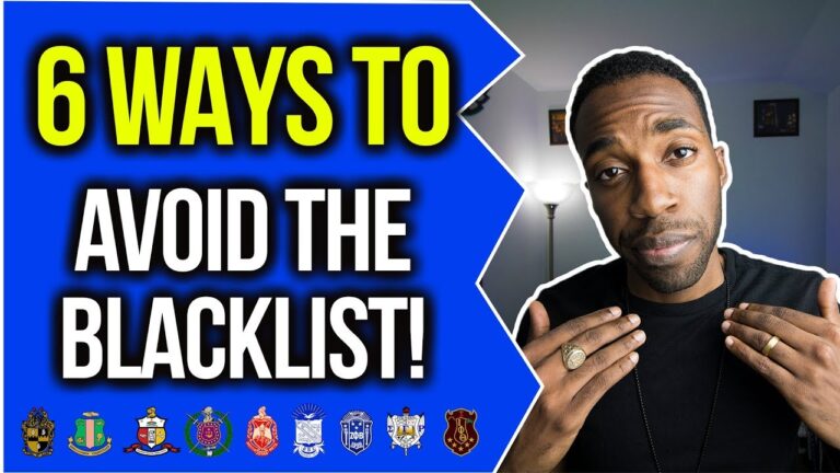 6 WAYS TO AVOID THE BLACKLIST! | NPHC ADVICE | COREY JONES