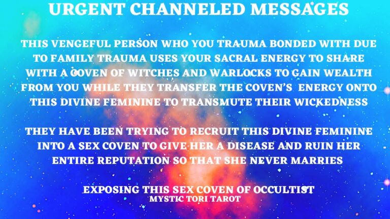 🚨URGENT~THIS MAN USES YOUR ENERGY TO SHARE WITH A COVEN TO GAIN WEALTH WHILE THE DEMONS ATTACK YOU