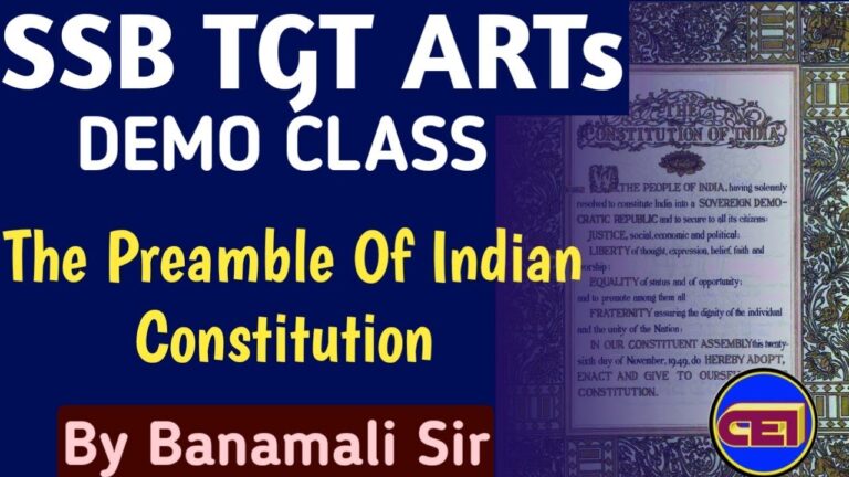 The Preamble Of Constitution(SSB TGT Arts)DEMO Class By Shriya Mam🤞To join whatsapp us on 9090584614