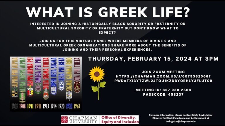 Historically Black and Multicultural Sororities and Fraternities Panel 2-15-24