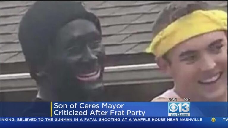 Ceres Mayor’s Son Criticized After Frat Party Featuring Black Face Attendee