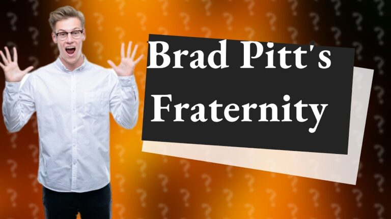 What fraternity is Brad Pitt in?