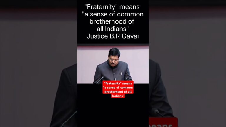 Fraternity means “a sense of common brotherhood of all Indians” | Justice B.R Gavai |#CJI #PMModi