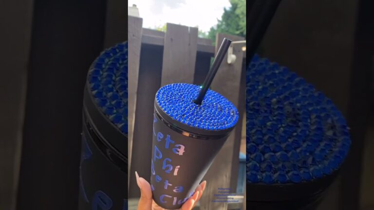 Sparkling Sorority Tumbler and Hat Set: A Touch of Glamour for Zeta Phi Beta