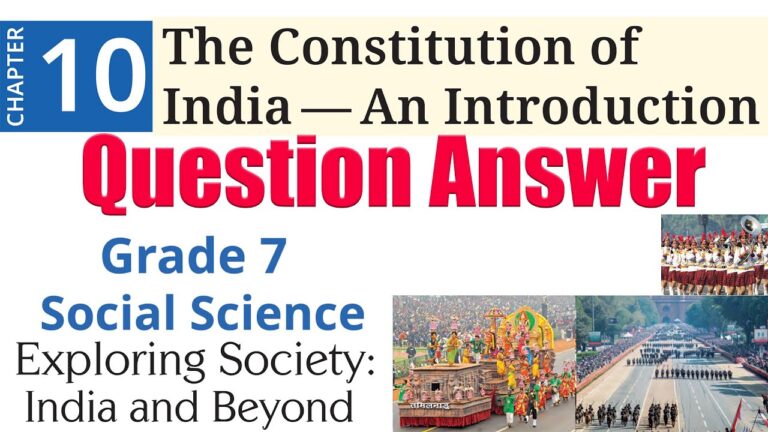 10. The Constitution of India — An Introduction (Question Answer) | Grade 7 Social Science -Politics