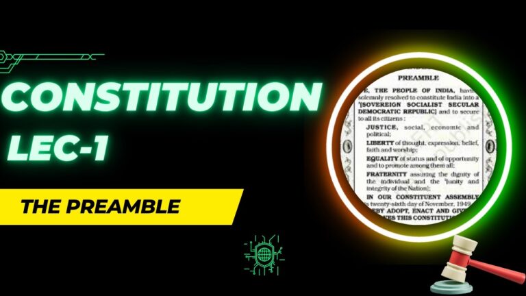 LEC-1:Constitution-The Preamble #clat #india #law #constitution #exam #english
