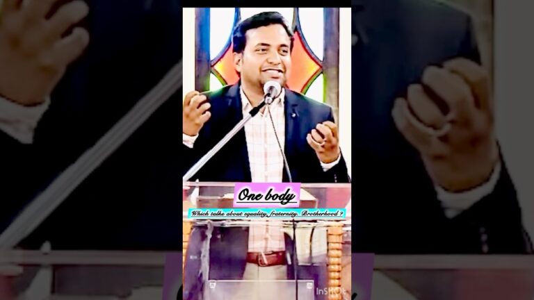 one body which talks about equality, fraternity, brotherhood ! #Pastor. Praveen pagadala