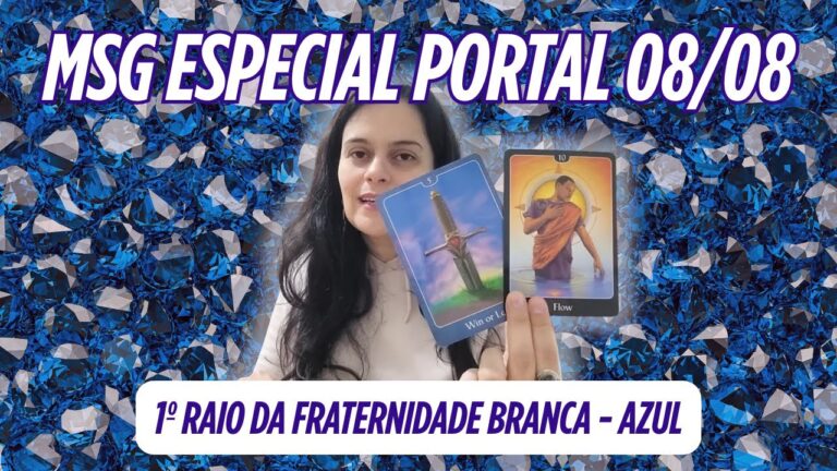 Portal 08/08 ✨️ Frio na Barriga 🙃 Um SALTO CORAJOSO te leva ao seu Dharma💙 Msg Raio Azul