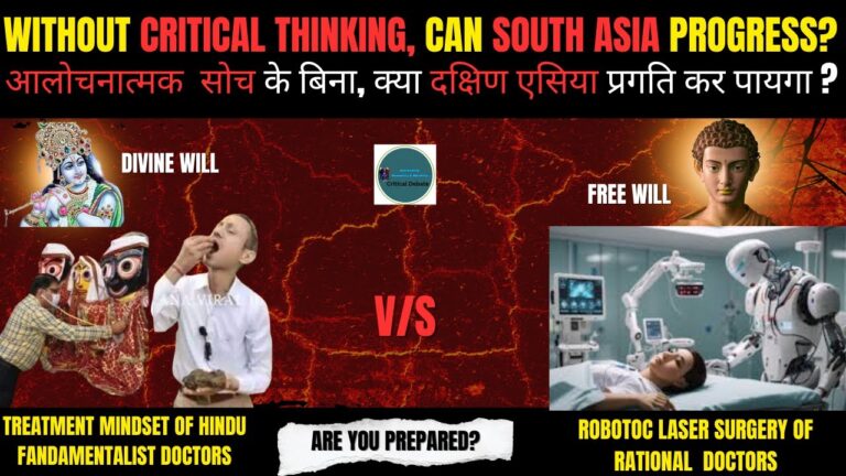 Without CRITICAL THINKING can SOUTH ASIA progress?| Divine will vs. Free will | Critical Debate