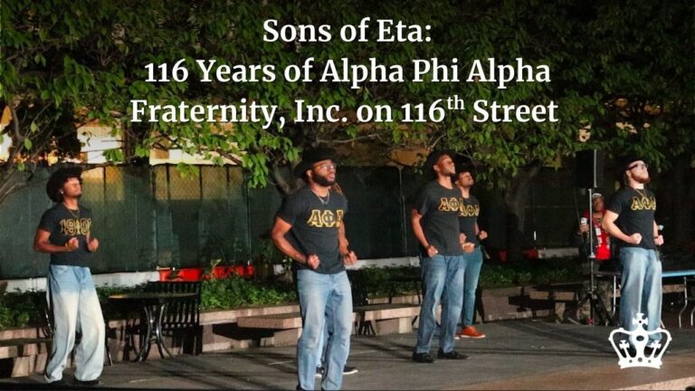 Sons of Eta: 116 Years of Alpha Phi Alpha Fraternity, Inc. on 116th Street