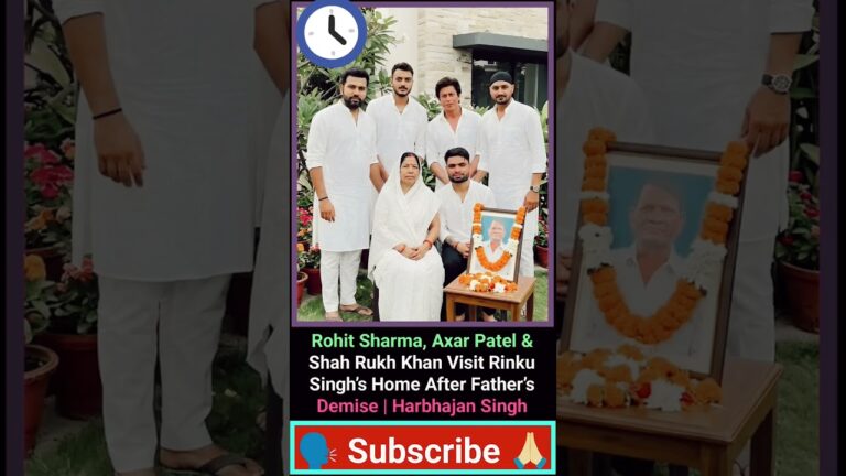Rohit Sharma Axar Patel😭💔Shah Rukh Khan Visit Rinku Singh Home After Father Demise Harbhajan Singh
