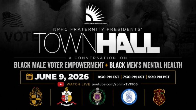 NPHC Presidents’ Town Hall: Conversation on Black Male Voter Empowerment + Black Men’s Mental Health