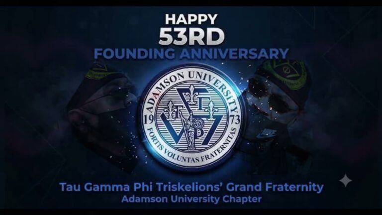 Triskelion Moment Lucky enough to survive the Frat War Happy 53rd Anniversary Adamson University!